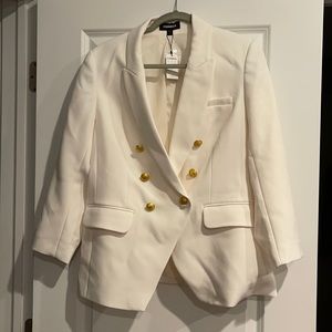 Cream and gold express blazer. Never worn